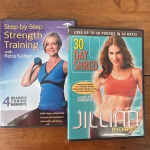 Jillian Michaels 30 Day Shred & Petra‎ Kolber Strength Training Workout DVD Set